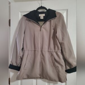 Jones New York Sport Tan‎ Jacket with Hood. Size S